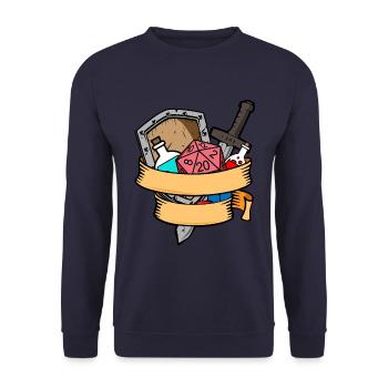 Dice Game Dice Gift - Unisex Sweatshirt - navy - Front - Alina (178cm) & Michal (187cm)
