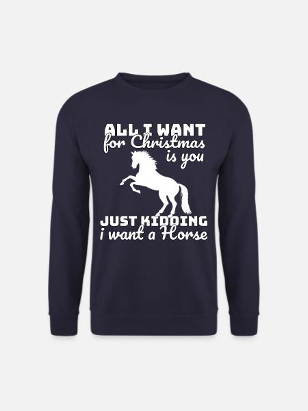 Weihnachten Pferde Spruch - Unisex Pullover - Navy