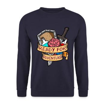 Aventure Jeu jeu de société Jeu de dés - Sweat-shirt Unisexe - marine - Devant - Alina (178cm) & Michal (187cm)
