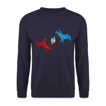 Dragon Dice Fantasy Game - Sweat-shirt Unisexe - marine - Devant - Alina (178cm) & Michal (187cm)