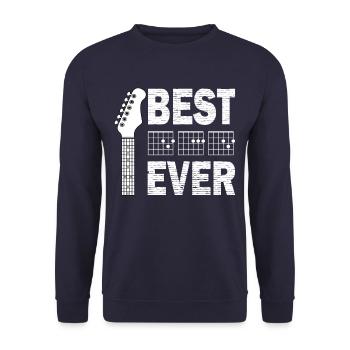 Guitars Father Dad Guitar - Unisex Sweatshirt - navy - Front - Alina (178cm) & Michal (187cm)
