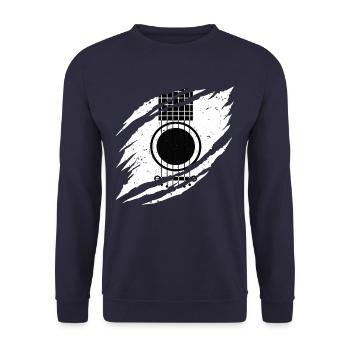 Guitar Guitars Gift - Unisex Sweatshirt - navy - Front - Alina (178cm) & Michal (187cm)