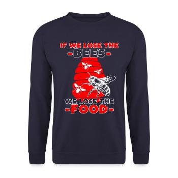 Bee Beekeeper Saying - Unisex Sweatshirt - navy - Front - Alina (178cm) & Michal (187cm)