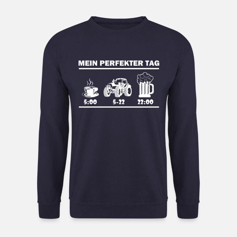 Mein perfekter Tag Traktor Landwirt - Unisex Pullover - Navy