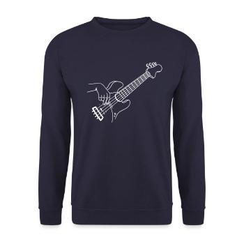 Acoustic guitar guitar player - Unisex Sweatshirt - navy - Front - Alina (178cm) & Michal (187cm)