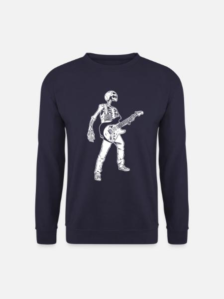 Skelett Gitarre Gitarrenspieler - Unisex Pullover - Navy