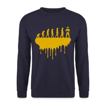 Evolution Imker Bienen - Unisex Pullover - Navy - Vorne - Alina (178cm) & Michal (187cm)