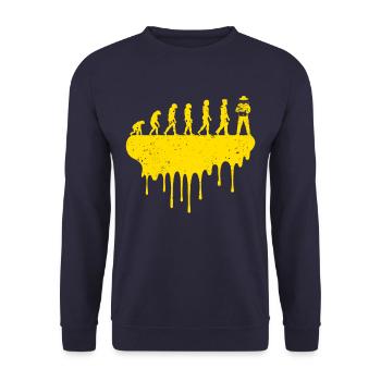 Bienen Imker Evolution - Unisex Pullover - Navy - Vorne - Alina (178cm) & Michal (187cm)