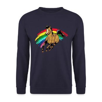 Horses horse riding - Unisex Sweatshirt - navy - Front - Alina (178cm) & Michal (187cm)