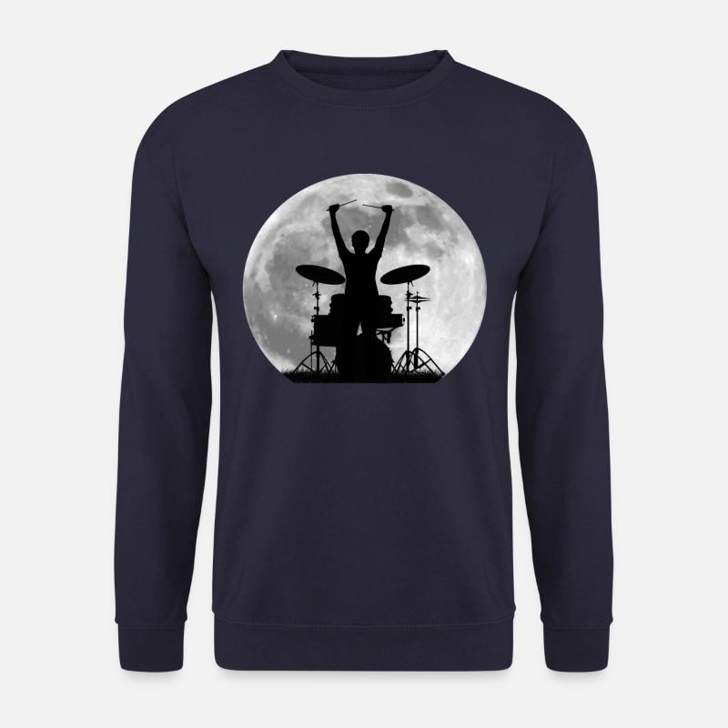 Schlagzeuger Schlagzeug Mond - Unisex Pullover - Navy