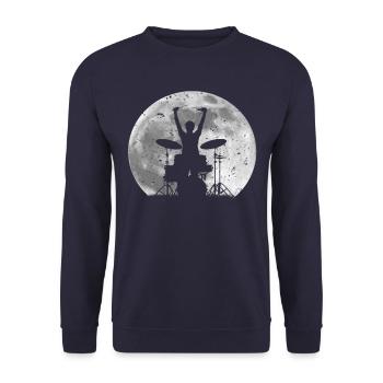 Lune de batteur - Sweat-shirt Unisexe - marine - Devant - Alina (178cm) & Michal (187cm)