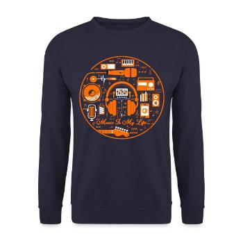 Amateurs de musique musique de musiciens - Sweat-shirt Unisexe - marine - Devant - Alina (178cm) & Michal (187cm)