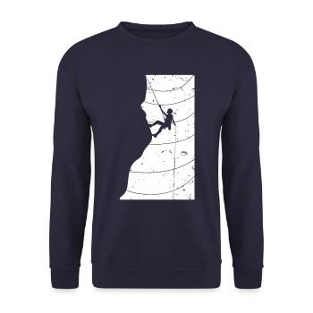 Vintage rock climbing rock climbing - Unisex Sweatshirt - navy - Front - Alina (178cm) & Michal (187cm)
