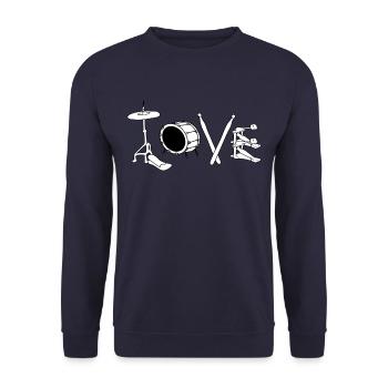 Drums Dear drummer - Sweat-shirt Unisexe - marine - Devant - Alina (178cm) & Michal (187cm)