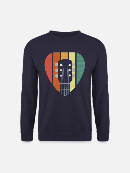 Gitarre Plektrum Vintage - Unisex Pullover - Navy