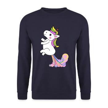 Pups de licorne Pupsend - Sweat-shirt Unisexe - marine - Devant - Alina (178cm) & Michal (187cm)