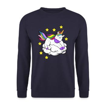 Licornes licornes - Sweat-shirt Unisexe - marine - Devant - Alina (178cm) & Michal (187cm)
