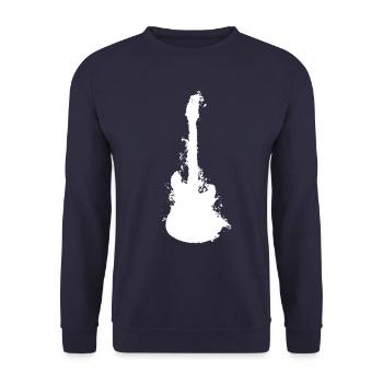 Gitarre Gitarren - Unisex Pullover - Navy - Vorne - Alina (178cm) & Michal (187cm)