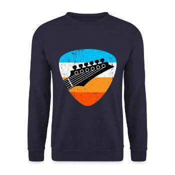 Retro guitar - Unisex Sweatshirt - navy - Front - Alina (178cm) & Michal (187cm)