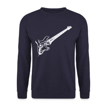 Guitares électriques - Sweat-shirt Unisexe - marine - Devant - Alina (178cm) & Michal (187cm)