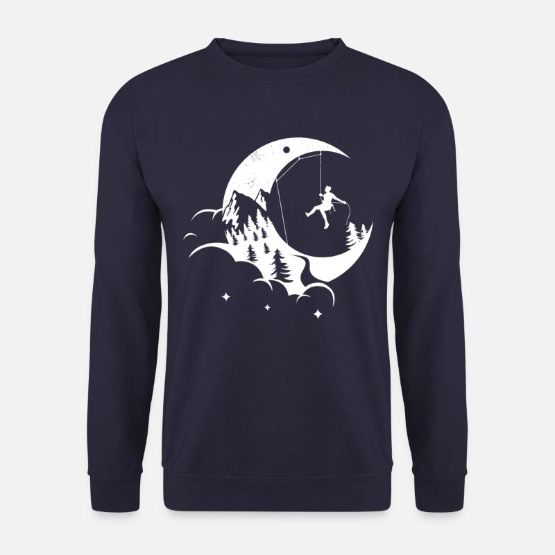 Escalade grimpeur lune - Sweat-shirt Unisexe - marine
