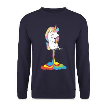 Licorne licornes chiots - Sweat-shirt Unisexe - marine - Devant - Alina (178cm) & Michal (187cm)