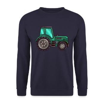 Traktor Traktoren - Unisex Pullover - Navy - Vorne - Alina (178cm) & Michal (187cm)