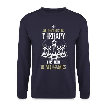 Brettspiele Spiele Schach - Unisex Pullover - Navy - Vorne - Alina (178cm) & Michal (187cm)