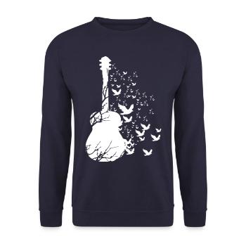 Cadeau guitare guitares - Sweat-shirt Unisexe - marine - Devant - Alina (178cm) & Michal (187cm)