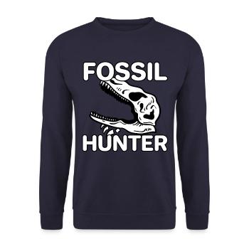 Fossil Hunter Geologist Geology - Unisex Sweatshirt - navy - Front - Alina (178cm) & Michal (187cm)