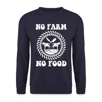 Aucun agriculteur, aucun agriculteur ne dit - Sweat-shirt Unisexe - marine - Devant - Alina (178cm) & Michal (187cm)