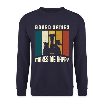 Würfelspiel Brettspiele Vintage - Unisex Pullover - Navy - Vorne - Alina (178cm) & Michal (187cm)