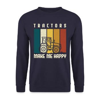 Tracteurs conducteur de tracteur agriculteur - Sweat-shirt Unisexe - marine - Devant - Alina (178cm) & Michal (187cm)