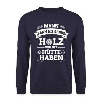 Forstwirt Förster Holz Spruch - Unisex Pullover - Navy - Vorne - Alina (178cm) & Michal (187cm)