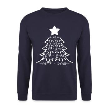 Mathématiques Xmas Tree Cadeau de Noël - Sweat-shirt Unisexe - marine - Devant - Alina (178cm) & Michal (187cm)
