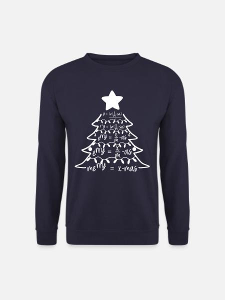 Mathématiques Xmas Tree Cadeau de Noël - Sweat-shirt Unisexe - marine
