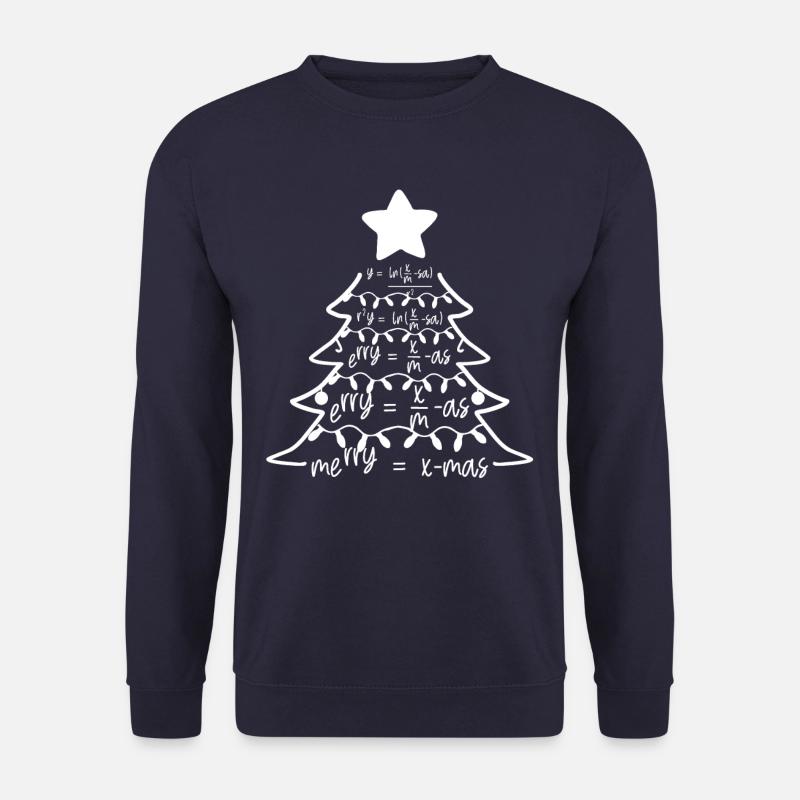 Mathe Mathematik Xmas Tree Weihnachtsgeschenk - Unisex Pullover - Navy