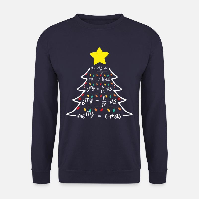Merry Xmas Mathe Mathematik Tannenbaum - Unisex Pullover - Navy
