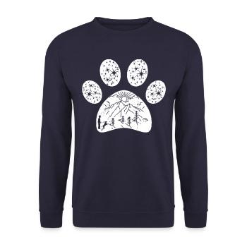 Randonner chiens chien camping - Sweat-shirt Unisexe - marine - Devant - Alina (178cm) & Michal (187cm)