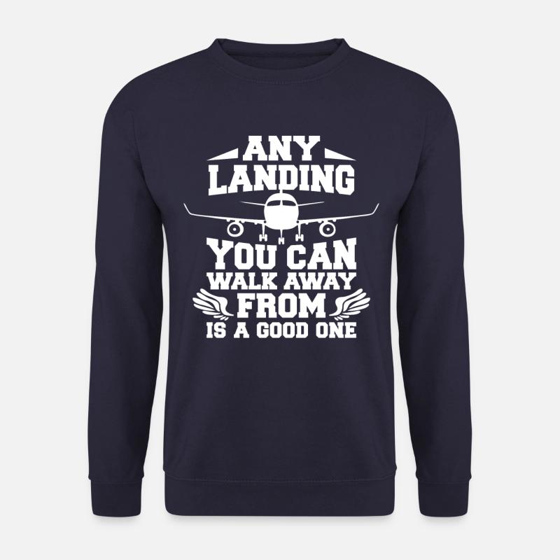 Piloten Flugzeug Sprüche - Unisex Pullover - Navy