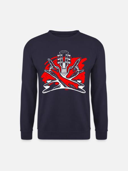 Musiker Gitarre Gitarrist Rock E-Gitarre - Unisex Pullover - Navy