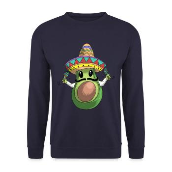 Avocat mexicain avec un cadeau de T-shirt Sombrero pour E - Sweat-shirt Unisexe - marine - Devant - Alina (178cm) & Michal (187cm)