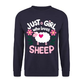 Sheep Sheep Farmer Lamb Farmer - Unisex Sweatshirt - navy - Front - Alina (178cm) & Michal (187cm)