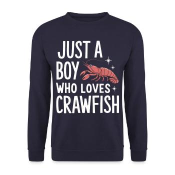 Homards, crabes, crevettes, fruits de mer - Sweat-shirt Unisexe - marine - Devant - Alina (178cm) & Michal (187cm)