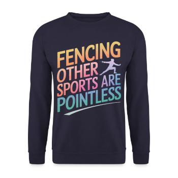 Fencing Fencers - Unisex Sweatshirt - navy - Front - Alina (178cm) & Michal (187cm)
