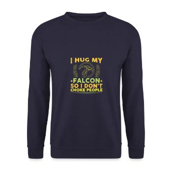 falke falknerei - Unisex Pullover - Navy - Vorne - Alina (178cm) & Michal (187cm)