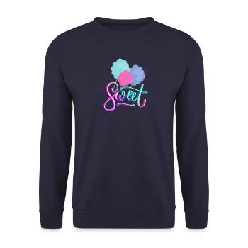 Sweet like Cotton Candy - Unisex Pullover - Navy - Vorne - Alina (178cm) & Michal (187cm)