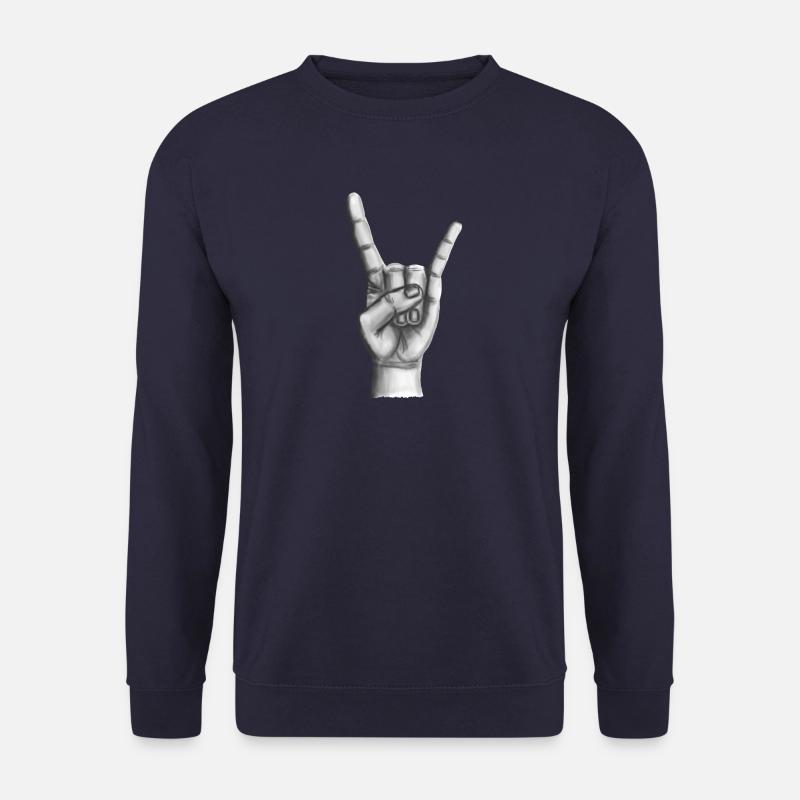 Metalhand Heavy Metal Hand - Unisex Pullover - Navy