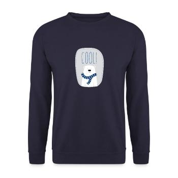 cool polar bear - Unisex Sweatshirt - navy - Front - Alina (178cm) & Michal (187cm)