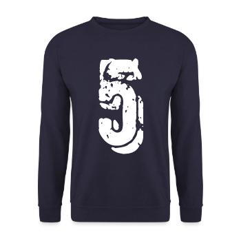 Maillot numéro 5 - Sweat-shirt Unisexe - marine - Devant - Alina (178cm) & Michal (187cm)